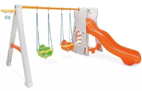 cumpără Teren de joacă Pilsan 07957 pentru copii Castelul-Tobogan cu leagăn și coș de baschet în Chișinău 