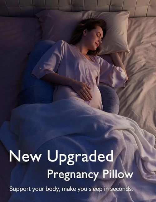купить Подушка для мам Momcozy PP007-GR00NB-C Perna pentru maternitate in forma F Velvet Grey в Кишинёве 
