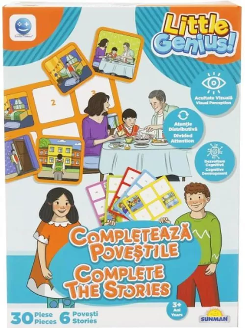 купить Настольная игра Noriel S01003053 Joc de logică Completează poveștile, albastru-portocaliu (ro) в Кишинёве 