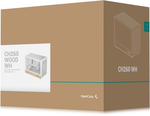 купить Корпус для ПК Deepcool CH260 WOOD WH в Кишинёве 