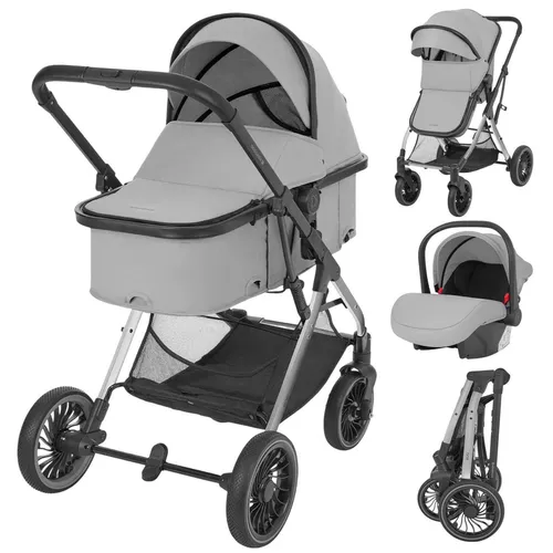 cumpără Сărucior pentru copii Kikka Boo One Grey, transformabil 3in1 (3800171213837) în Chișinău 