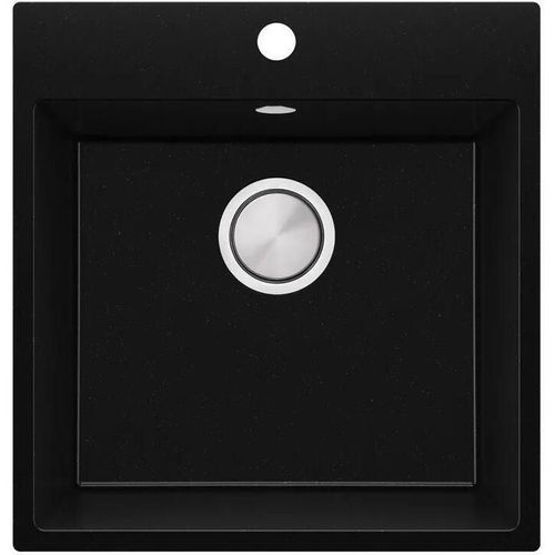 cumpără Chiuvetă bucătărie Primagran Riga 50 Black metallic + accesorii 500x480 MY5KM în Chișinău 