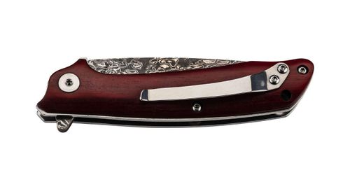 купить Нож походный Puma Solingen 7311511 TEC damascus one-hand sandal wood clip Kernlage 8Cr13 + 33-Lagen Damast в Кишинёве 