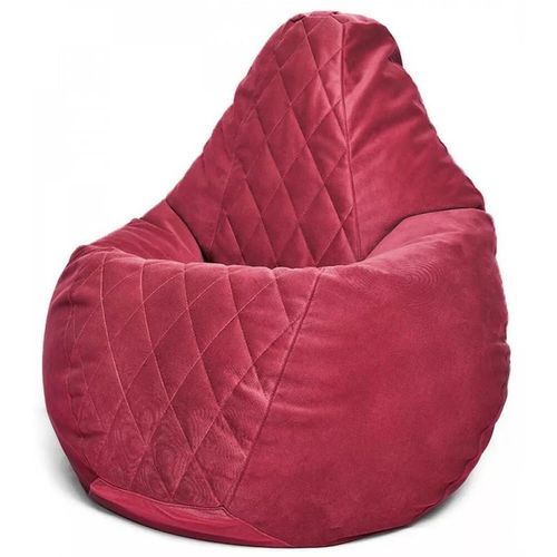 купить Кресло-мешок BeanBag BM6136, Кресло Груша из велюра Maserrati "Romb", XL, бордовый в Кишинёве 