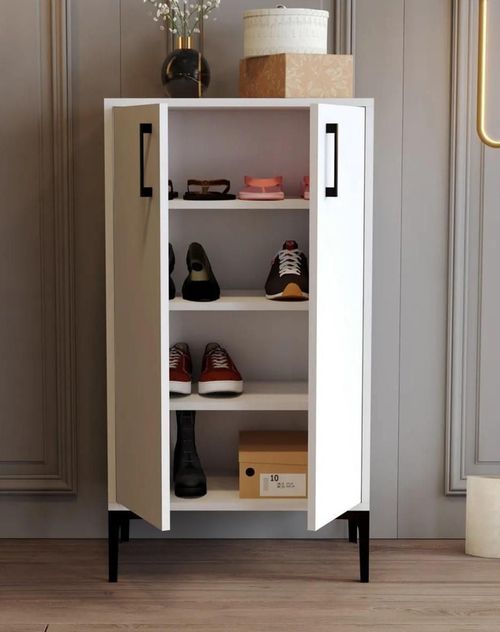 cumpără Raft pentru încălțăminte Trendy Prag, Alb 60x111x35cm în Chișinău 