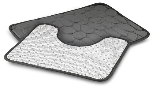 купить Коврик для ванной Tadar Set Dark Grey 2pcs 60x40cm/50x40cm в Кишинёве 