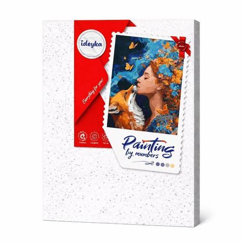 cumpără Tablou pe numere Ideyka KHO6857 40x50cm Eco, Spirit portocaliu cu vopsele metalic extra în Chișinău 