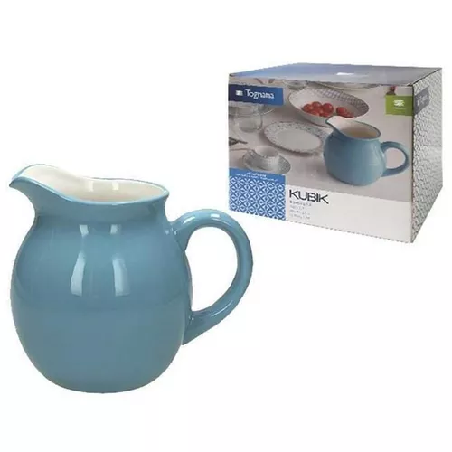 купить Посуда для напитков Tognana 39463 Kubik Кувшин керамический Kubik Azzurro 1.3l в Кишинёве 