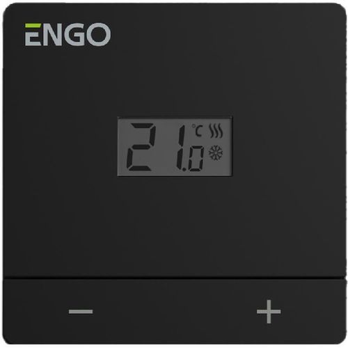 купить Термостат ENGO Controls EASY-230B, montaj pe perete, prin fir, ecran LCD, black в Кишинёве 