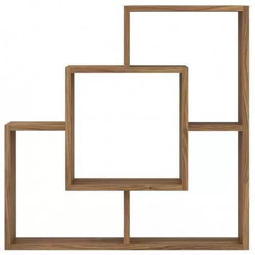 купить Полка декоративная Fabrik Home Tetris 10 (800x800x220) Орех каменный в Кишинёве 