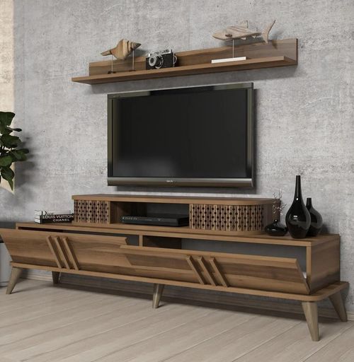 cumpără Comodă TV Trendy Eylul, Nuc 168x51x39cm în Chișinău 