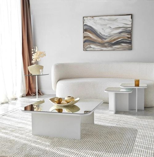 cumpără Măsuţă cafea Trendy Jazz, alb, set în Chișinău 