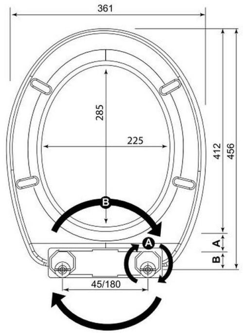 cumpără Capac WC Bisk 05867 IRIS metalic în Chișinău 