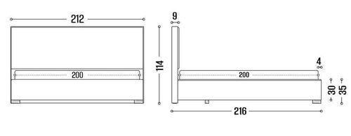 cumpără Pat my-STYLE my-Ola 200x200 (P12D20M15) în Chișinău 