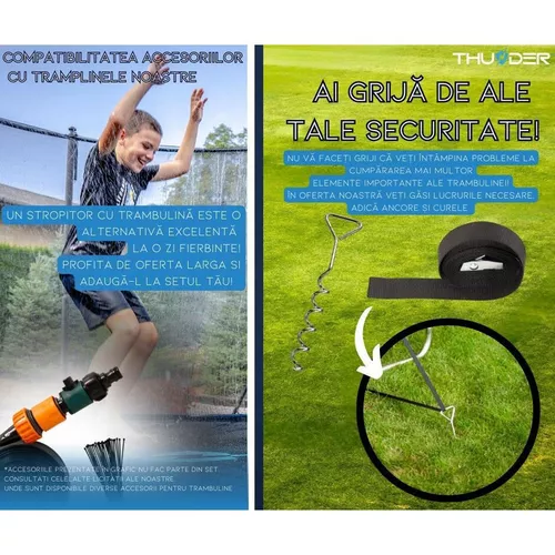 cumpără Trambulină Thunder Inside Elite 12ft,366 Cm, Blue în Chișinău 
