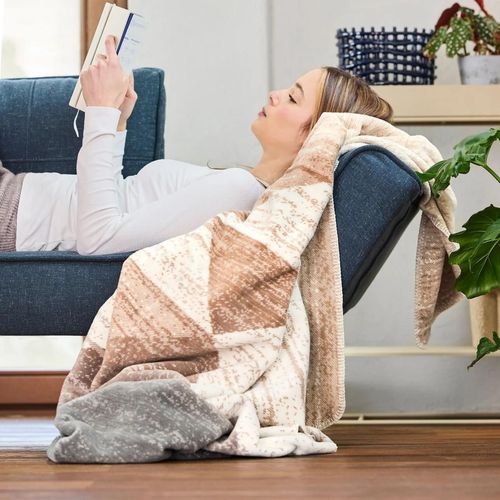 cumpără Textile de casă Ibena 3421/380 Jacquard Decke Minuf Beige/grey în Chișinău 