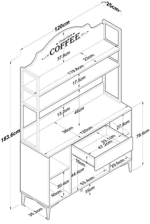 купить Шкаф Trendy JE130-2987, multifunctionala (GTR006686) в Кишинёве 