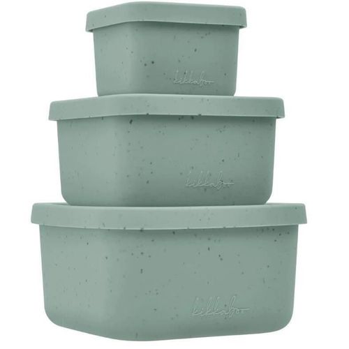 cumpără Seturi pentru hrănire bebelușilor Kikka Boo 31302050009 Set 3 piese din silicon Platinum Snack Box Sage în Chișinău 