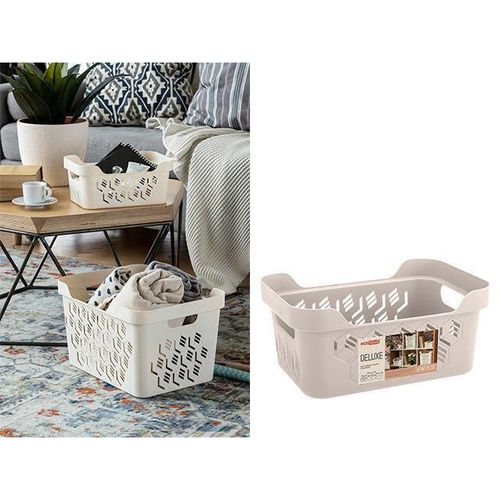 купить Короб для хранения Бытпласт 45525 Корзина Econova Deluxe 1.9l, 19x13x11cm, бежевый в Кишинёве 