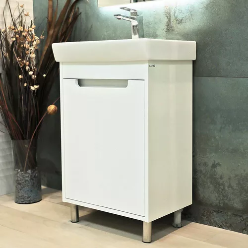 cumpără Dulap pentru lavoar Bayro Venus Neon 450 drept / alb structurat în Chișinău 