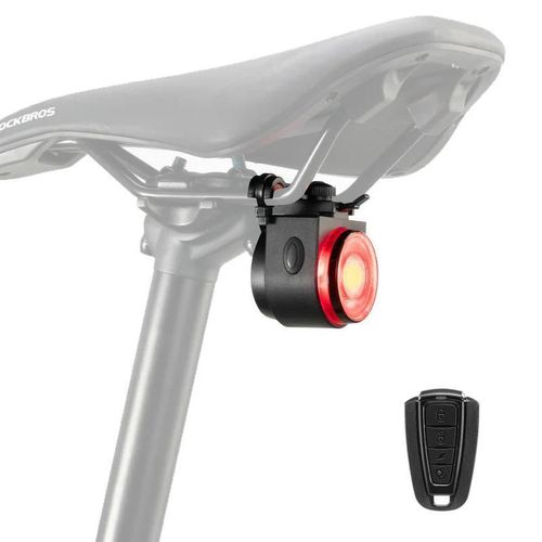 купить Аксессуар для велосипеда Rockbros 340014001 Lanterna spate pentru bicicleta A8Pro, cu claxon в Кишинёве 