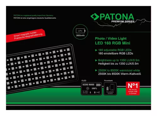 cumpără Iluminare pentru foto-video Patona Premium LED Photo/Video Light RGB 160 în Chișinău 