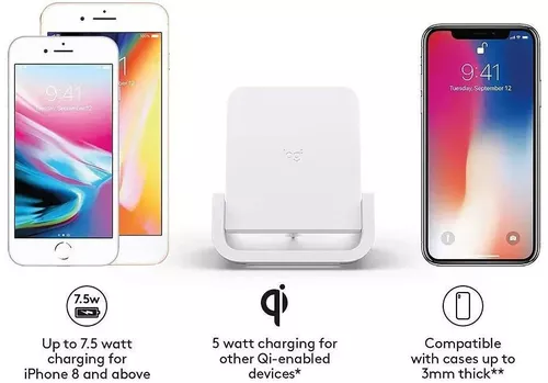 купить Зарядное устройство беспроводное Logitech Wireless charging stand for iPhone (939-001630) в Кишинёве 