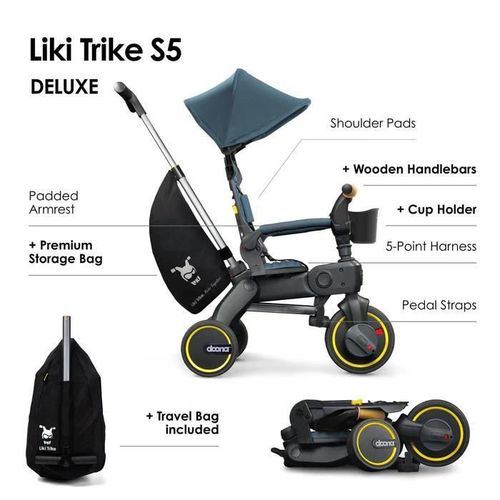 cumpără Bicicletă-cărucior Doona SP550-99-044-041 Liki Trike S5 Ocean Blue în Chișinău 
