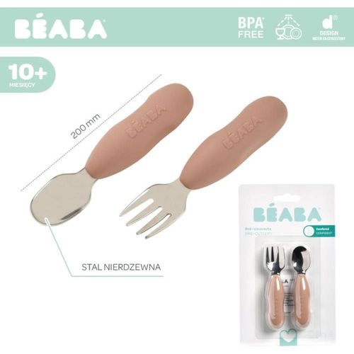 cumpără Seturi pentru hrănire bebelușilor Beaba B913595 Set lingurita/furculita inox Praline în Chișinău 