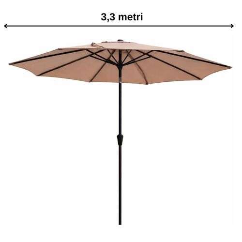 cumpără Umbrelă de gradină Hydro S 0431110, pe picior, Maro în Chișinău 