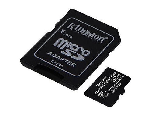 cumpără 32GB Kingston Canvas Select Plus SDCS2/32GB microSDHC, 100MB/s, (Class 10 UHS-I) + Adapter MicroSD-SD (card de memorie/карта памяти) în Chișinău 