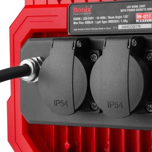 купить Прожектор Ronix RH-4217 LED Work Light With Power Sockets 50W в Кишинёве 