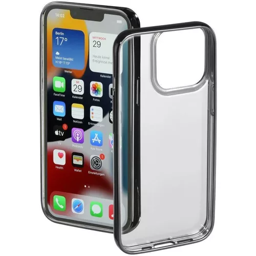 cumpără Husă pentru smartphone Hama 177894 Clear&Chrome Cover for IPH 13 Pro, black în Chișinău 