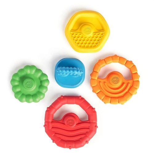 Jucarie multisenzoriala si de dentitie Baby Einstein Stacking Teether 