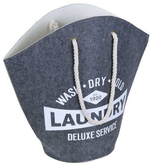 купить Корзина для белья Bisk 07973 Cos p/u albituri din textil negru в Кишинёве 