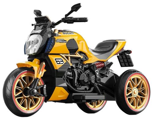 купить Электромобиль Richi (56783) Motocicleta galbena pe acumulator pentru copii (1260) в Кишинёве 