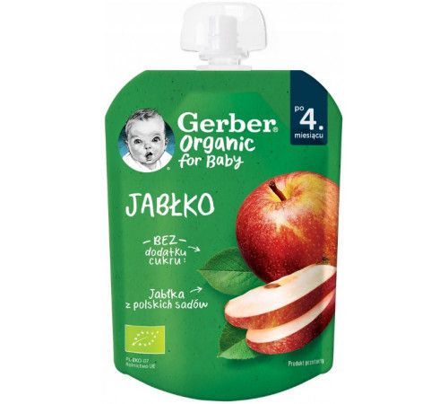 Пюре Gerber Organic Яблоко (4+ мес) 80 г 