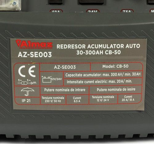 купить Зарядное устройство для авт.аккумуляторов ALMAZ 30-300Ah CB-50 (AZ-SE003) в Кишинёве 