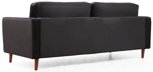 cumpără Canapea Trendy Roma Negru, 90x70x215cm (3 locuri) în Chișinău 