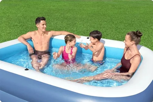 купить Бассейн надувной Bestway 54449 Summer Bliss Shaded Family Pool 254x178x140cm с тентом в Кишинёве 