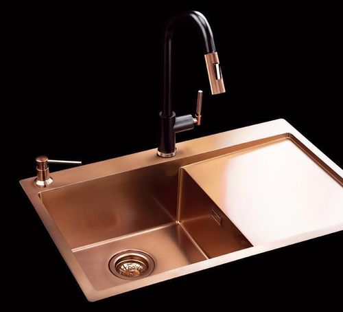 купить Смеситель кухонный Helika-AquaSanita 7023-601C MATENO Black metallic copper в Кишинёве 