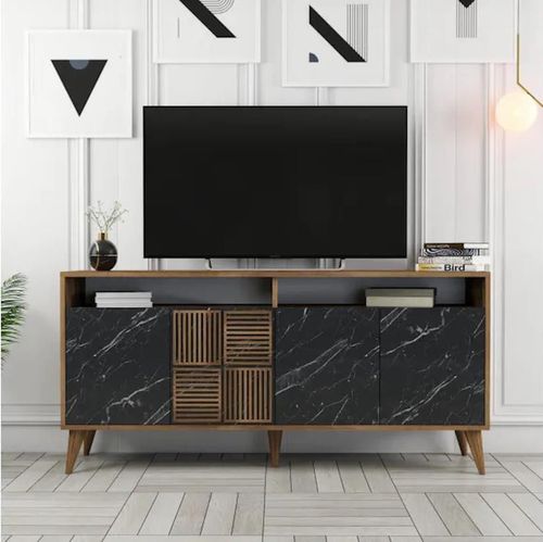 cumpără Casetieră Trendy Milan 160, Nuc, Marmura Neagra 160x78x35cm în Chișinău 