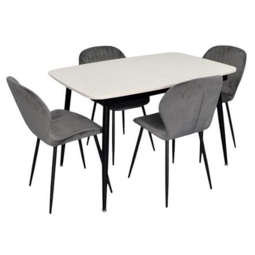 купить Комплект стол и стулья Evelin di Costacurta стол DT-532R B + 4 стула YTC-064B Blu-14 (Dark grey) в Кишинёве 