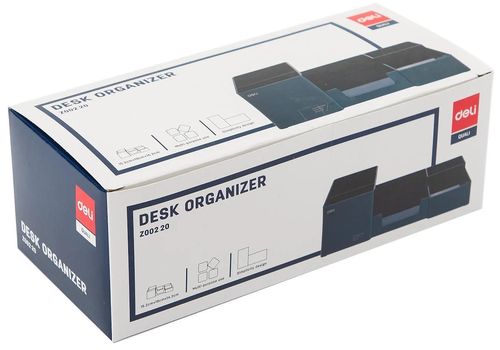 купить Подставка-органайзер Deli DLEZ00220 Suport Quali, 6 compartimente, negru в Кишинёве 