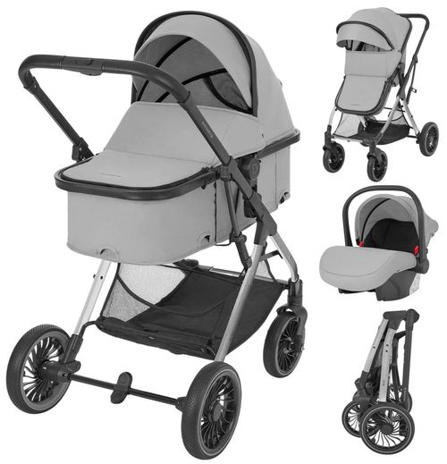 купить Детская коляска Kikka Boo One Grey, transformabil 3in1 (3800171213837) в Кишинёве 