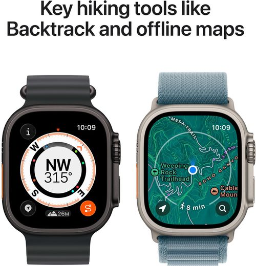 cumpără Ceas inteligent Apple Watch Ultra 3 GPS + Cellular 49mm Black Titanium Case with Black Titanium Milanese Loop - Large MF1T4QI/A în Chișinău 