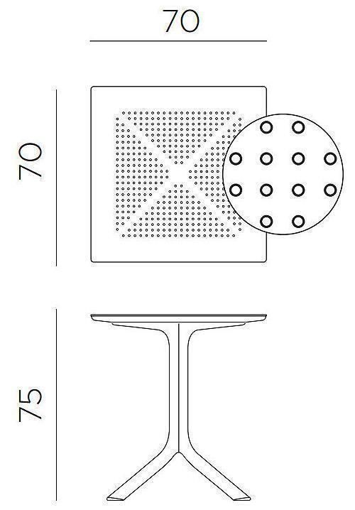cumpără Masă Nardi CLIP 70 TORTORA 40084.10.000 în Chișinău 