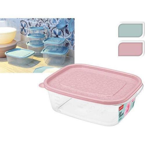 купить Контейнер для хранения пищи Бытпласт 45595 пищевой Phibo Art-decor 1.25l розовый/голубой в Кишинёве 