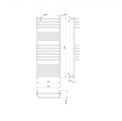 Prosoapă încălzită Hera-Lux 1250x500 / 470 