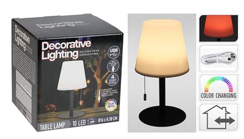 cumpără Lampă de masă și corp de iluminat Promstore 55260 Lampa de masa 16x30cm, port USB, metal în Chișinău 